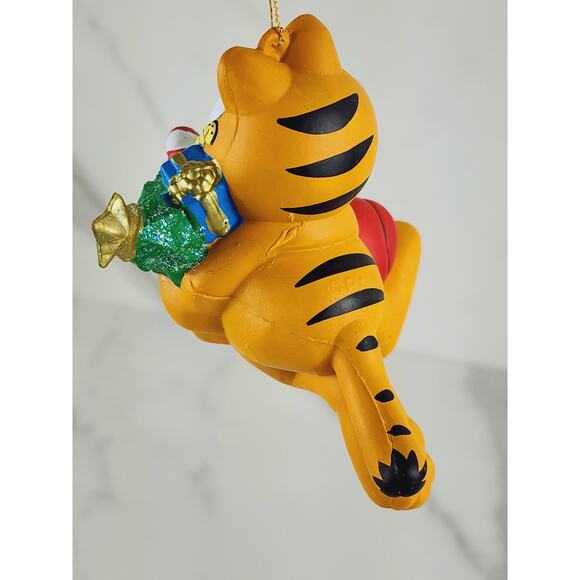 Garfield w/ Tree Ornament 4" Christmas Stocking Holidays 90's Kurt Adler Vintage - Picture 11 of 15